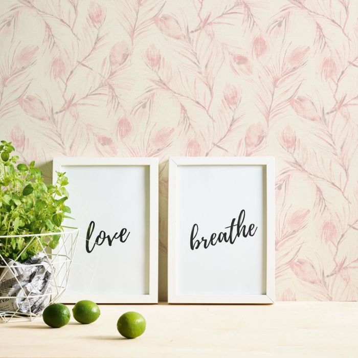 AS Creation Vliesvinylbehang Veren 373672 - Exotic Life Rosa