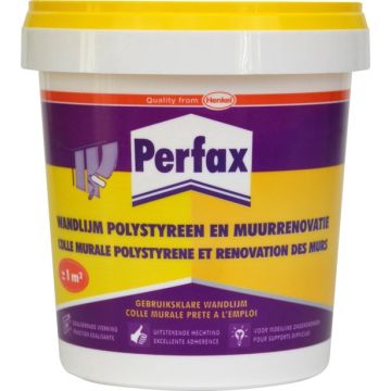 Perfax Muurrenovatie & Polystyreen Wandlijm – 0,925 kg Beige, Bruin, Wit